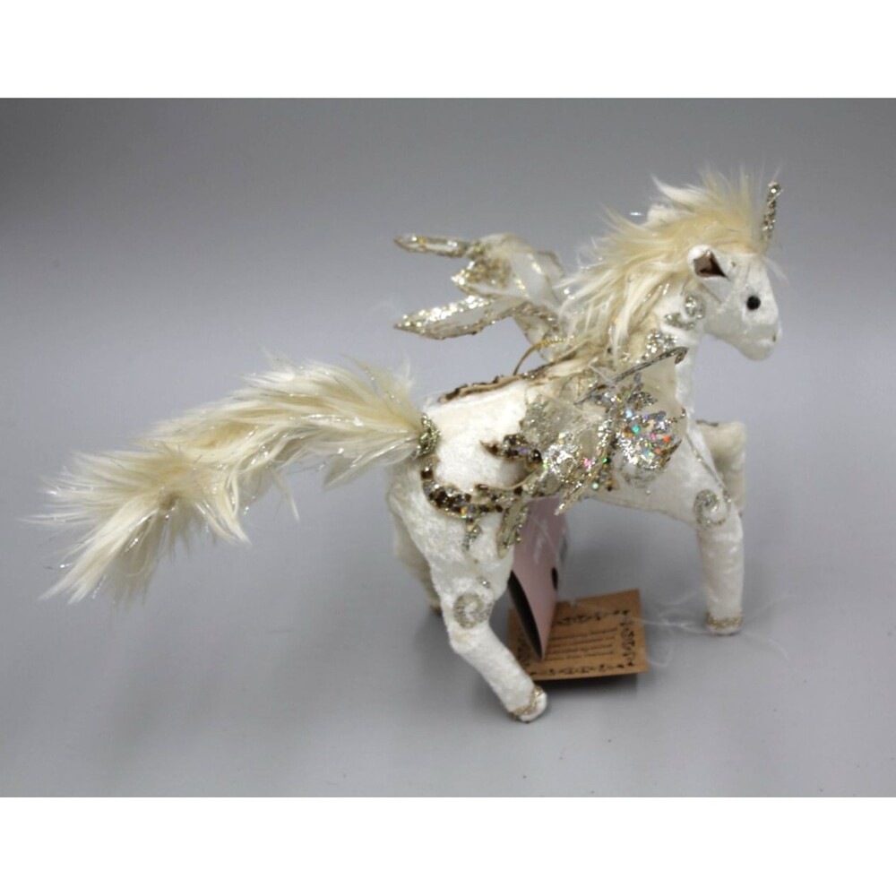 Magical Merriment 6" Unicorn Bedzzled Christmas Ornament Pegasus Wings NWT #2